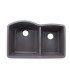 LS-GC68 Double Bowl Granite Composite Sink Gray