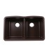 LS-GC88 Double Bowl Granite Composite Sink Coffee