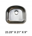 LS-58 D-shape Single Bowl Kitchen Sink