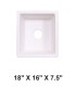 LS-GC28 Single Bowl Granite Composite Sink White