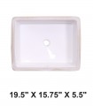 LS-C12 Undermount Rectangular Ceramic Sink White