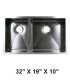 LS-H68R Double Bowl Zero Radius Kitchen Sink