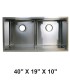 LS-H4019 Double Bowl Zero Radius Kitchen Sink